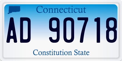 CT license plate AD90718