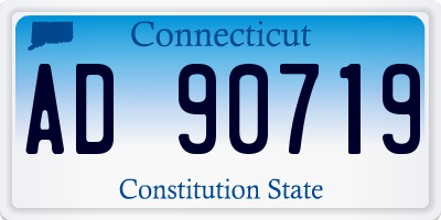 CT license plate AD90719