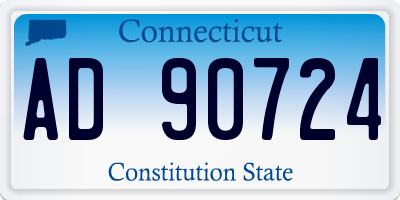 CT license plate AD90724