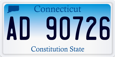 CT license plate AD90726