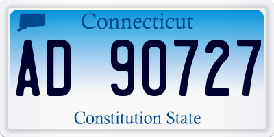 CT license plate AD90727