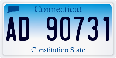 CT license plate AD90731