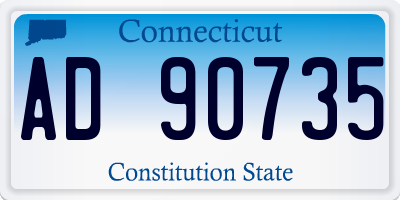 CT license plate AD90735