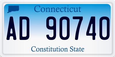 CT license plate AD90740