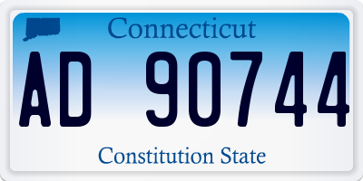 CT license plate AD90744