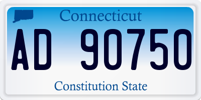 CT license plate AD90750