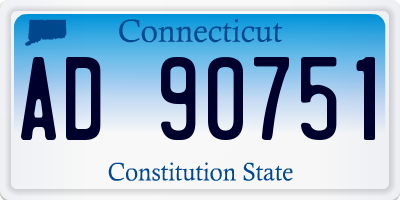 CT license plate AD90751