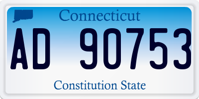 CT license plate AD90753