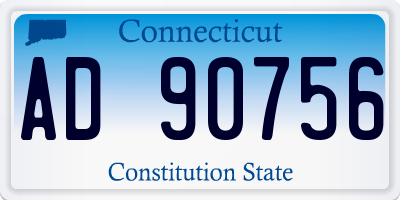 CT license plate AD90756