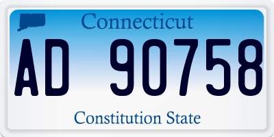CT license plate AD90758