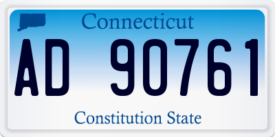 CT license plate AD90761