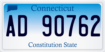 CT license plate AD90762