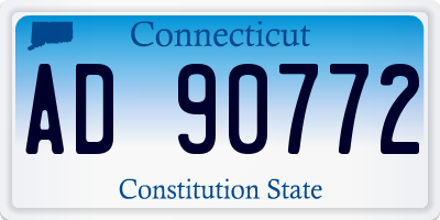 CT license plate AD90772