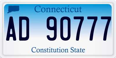 CT license plate AD90777