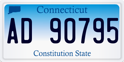 CT license plate AD90795