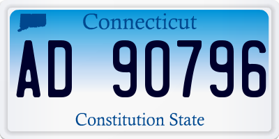CT license plate AD90796