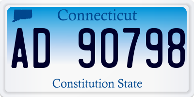 CT license plate AD90798