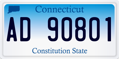 CT license plate AD90801