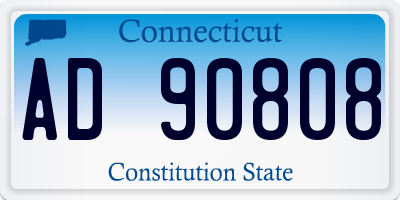 CT license plate AD90808