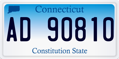 CT license plate AD90810