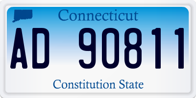 CT license plate AD90811