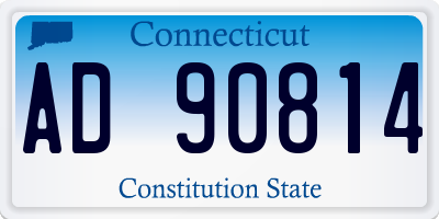 CT license plate AD90814