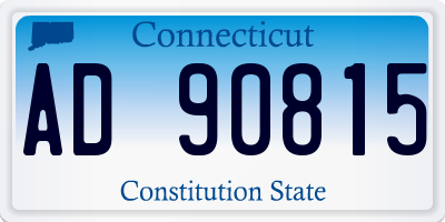 CT license plate AD90815