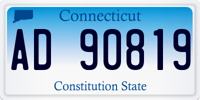 CT license plate AD90819