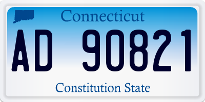 CT license plate AD90821