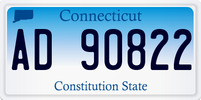 CT license plate AD90822