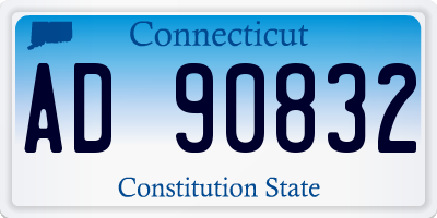 CT license plate AD90832