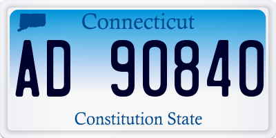 CT license plate AD90840