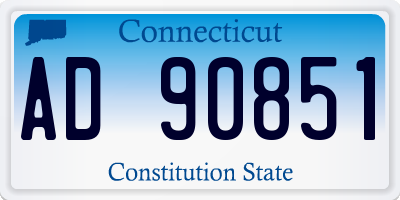 CT license plate AD90851