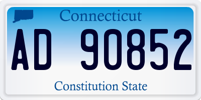 CT license plate AD90852