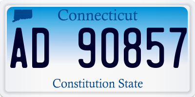 CT license plate AD90857