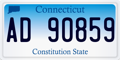 CT license plate AD90859