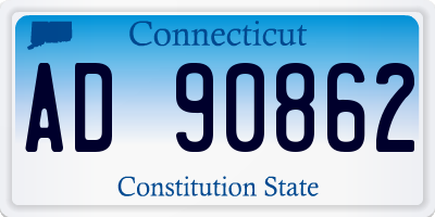 CT license plate AD90862
