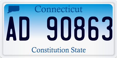 CT license plate AD90863