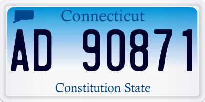 CT license plate AD90871