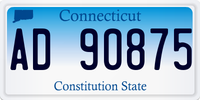 CT license plate AD90875