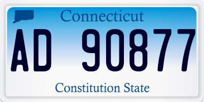 CT license plate AD90877