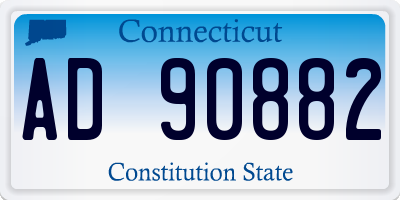 CT license plate AD90882