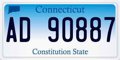 CT license plate AD90887