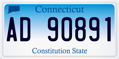 CT license plate AD90891