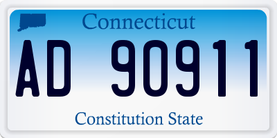 CT license plate AD90911