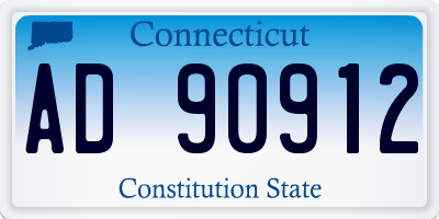 CT license plate AD90912