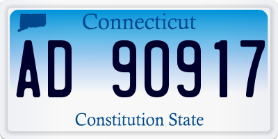 CT license plate AD90917