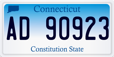 CT license plate AD90923
