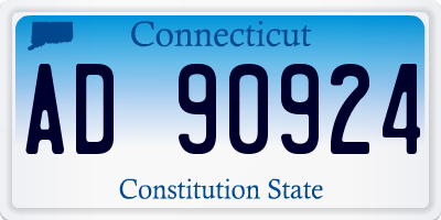 CT license plate AD90924