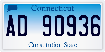 CT license plate AD90936